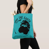 Verminder hergebruik recyclen de aarde te redden draagtas (Dichtbij)