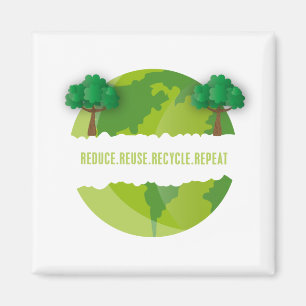 Verminder hergebruik Recyclen Ecologisch herhalen  Magneet