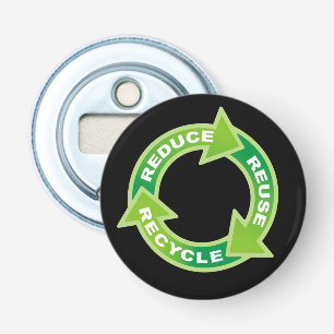 Verminder hergebruik Recyclen flesopening Button Flesopener