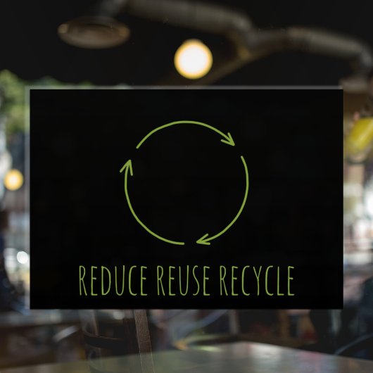 Verminder hergebruik Recyclen gezonde voeding | Ec Raamsticker