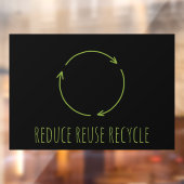 Verminder hergebruik Recyclen gezonde voeding | Ec Raamsticker (Vel 2)