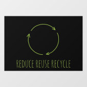 Verminder hergebruik Recyclen gezonde voeding | Ec Raamsticker (Vel)