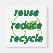 Verminder hergebruik recyclen magneet (Voorkant)