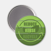 Verminder hergebruik recyclen magneet (Voorkant / Achterkant)