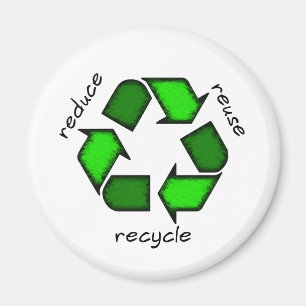 Verminder, hergebruik, Recyclen Magnet Magneet