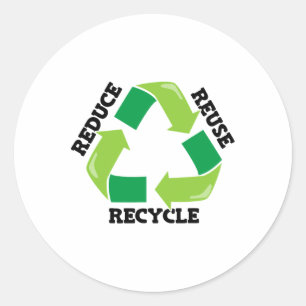 Verminder hergebruik Recyclen Moeder Natuur Advoca Ronde Sticker