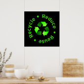 Verminder, hergebruik, Recyclen Poster (Keuken)