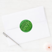 Verminder hergebruik Recyclen Ronde Sticker (Envelop)