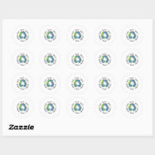 Verminder hergebruik Recyclen Ronde Sticker (Vel)