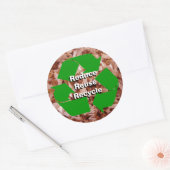Verminder, hergebruik, Recyclen Ronde Sticker (Envelop)