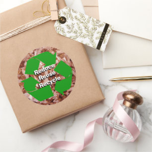 Verminder, hergebruik, Recyclen Ronde Sticker