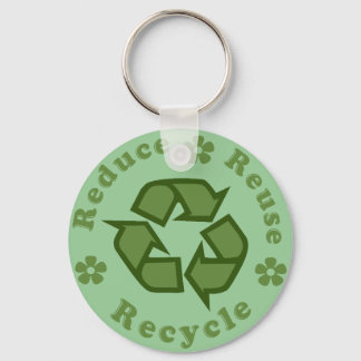 Verminder hergebruik Recyclen Sleutelhanger