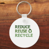 Verminder hergebruik Recyclen Sleutelhanger (Voorkant)