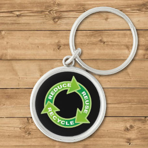 Verminder hergebruik Recyclen Sleutelhanger