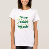 Verminder hergebruik recyclen t-shirt (Voorkant)