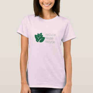 Verminder, hergebruik, recyclen t-shirt