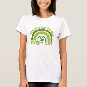 Verminder hergebruik recyclen t-shirt
