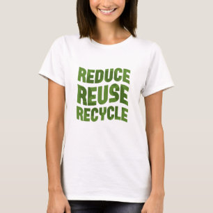 Verminder hergebruik recyclen t-shirt