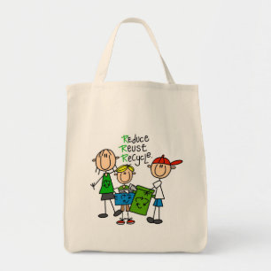 Verminder, hergebruik, Recyclen t-shirts en cadeau Tote Bag