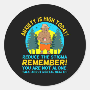 Verminder het Stigma Mental Health Awareness Suppo Ronde Sticker