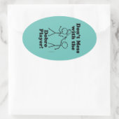 Verminder niet met de Dobro Player Oval Sticker (Tas)