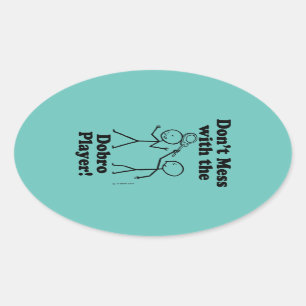 Verminder niet met de Dobro Player Oval Sticker