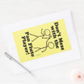 Verminder niet met de Pan Flute Player Rectangular Rechthoekige Sticker (Envelop)