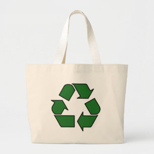 Verminder opnieuw gebruik Recyclen Symbool Pijl 3R Grote Tote Bag