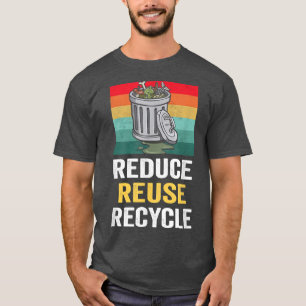 Verminder opnieuw gebruik Recyclen Trucker Garbage T-shirt