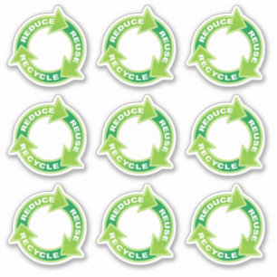 Verminder opnieuw gebruiken Recyclen Sticker Set