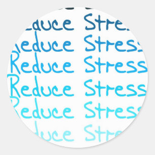 Verminder stress ronde sticker