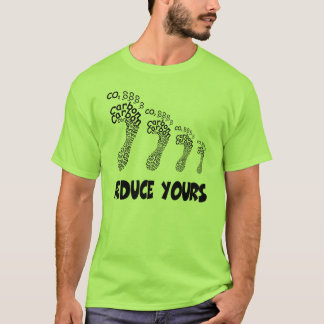Verminder uw koolstofvoetafdruk t-shirt