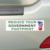 Verminder uw overheidsvoetafdruk bumpersticker (Op auto)