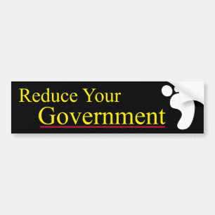 Verminder uw overheidsvoetafdruk bumpersticker