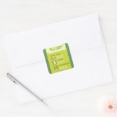 Verminder voedselverspilling vierkante sticker (Envelop)