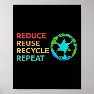 Verminderen Hergebruik Recyclen Planet Environment Poster