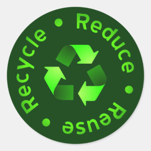Verminderen - Hergebruik - Recyclen Sticker