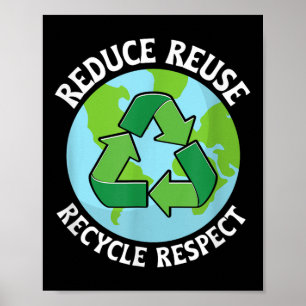 Vermindering van hergebruik Recyclen milieubescher Poster