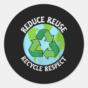 Vermindering van hergebruik Recyclen milieubescher Ronde Sticker