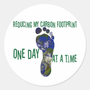 Vermindering van mijn CO2-footprint Ronde Sticker