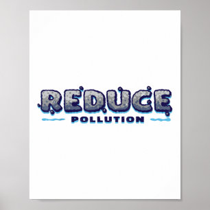 Vermindering van vervuiling, milieubewustzijn, mil poster