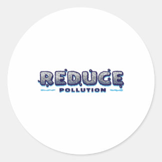 Vermindering van vervuiling, milieubewustzijn, mil ronde sticker