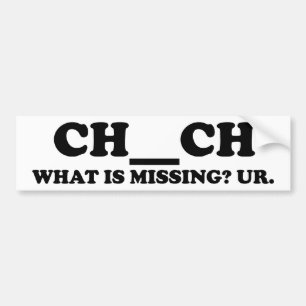 Vermist in de kerk bumpersticker
