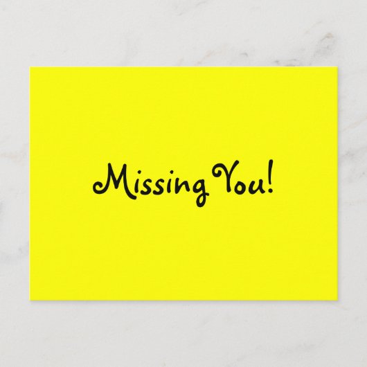 Vermist je! briefkaart (Voorkant)