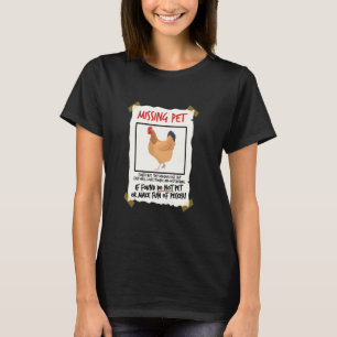 Vermiste Huisdier Kip Kleine Dinosaur Pun Pluimvee T-shirt