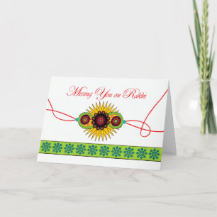 Vermiste U op Rakhi, Raksha Bandhan, Hindu Kaart