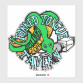 Vermoede Tongue Tavern Aangepaste afsnijding vinyl Sticker (Vel)