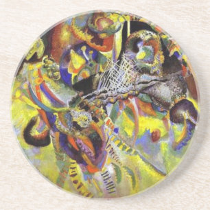 Vermoedelijk Abstract schilderen door Kandinsky Zandsteen Onderzetter