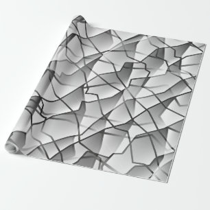 Vermoedelijk monochrome geometrisch neteffect cadeaupapier