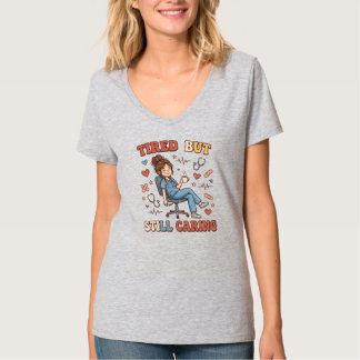 Vermoeid Verpleegster Shirt | Retro Zorgverlener T